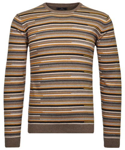 Strickpullover gestreift, Rundhals 
