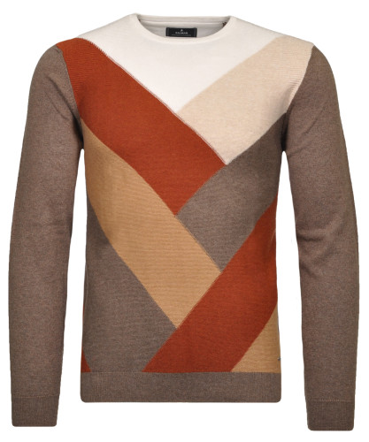Strickpullover gestreift, Rundhals 