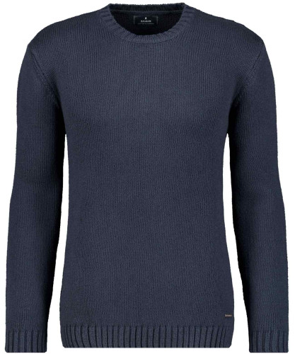 Strickpullover Rundhals, Baumwolle/Kaschmir Marine-070