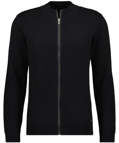 Cardigan mit Stehkragen, Baumwolle/Kaschmir 