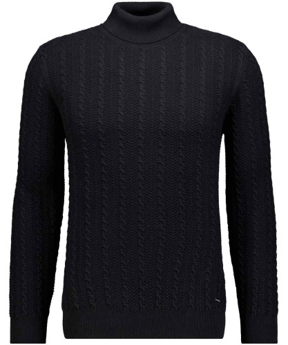 Strickpullover mit Rollkragen, Baumwolle/Kaschmir 