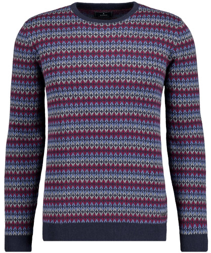 Knitted pullover round neck, cotton/cashmere 