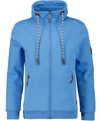 Summer-Sweat jacket with stand up collar 