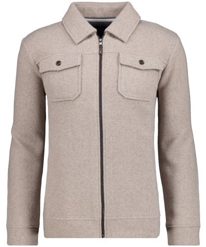 Shirt jacket "boiled wool" Beige-082