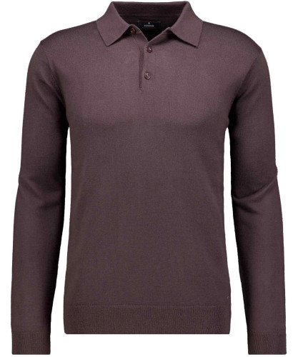 Merino-Strickpullover mit Polokragen Schwarz-009