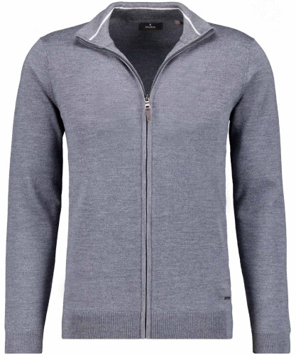 Merino knit cardigan Anthracite-019