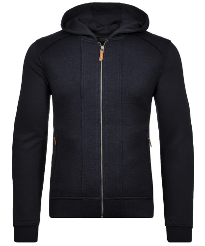 Cardigan mit Kapuze und Reissverschluss 