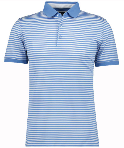 Striped Poloshirt, mercerised cotton 