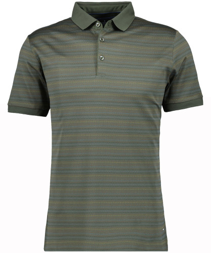 Polo with minimal design, mercerised cotton 