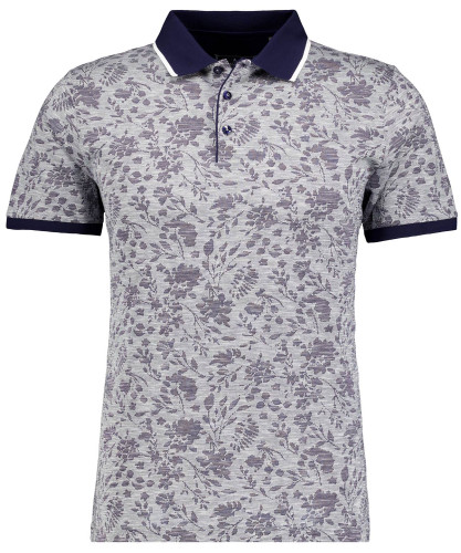 Poloshirt Jacquard, mercerisierte Baumwolle 