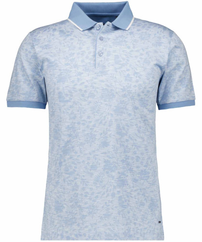 Poloshirt Jacquard, mercerisierte Baumwolle Hellblau-757
