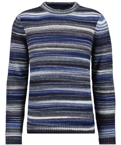 Knitted sweater, round neck 