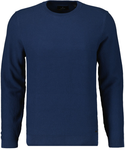 Sweater with structure, round neck 