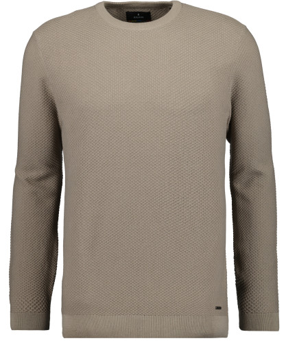 Sweater with structure, round neck 