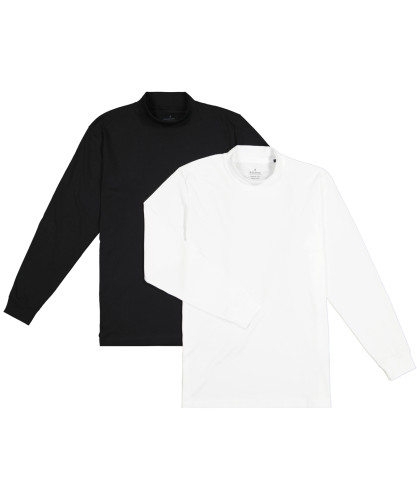 2 Stehkragenshirt Doppelpack, Langarm 