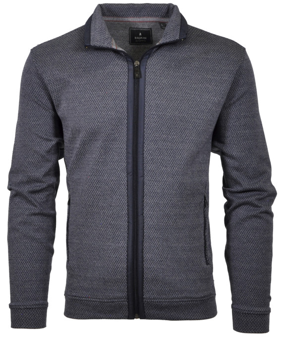 mens zipped cardigan with collar and side pockets