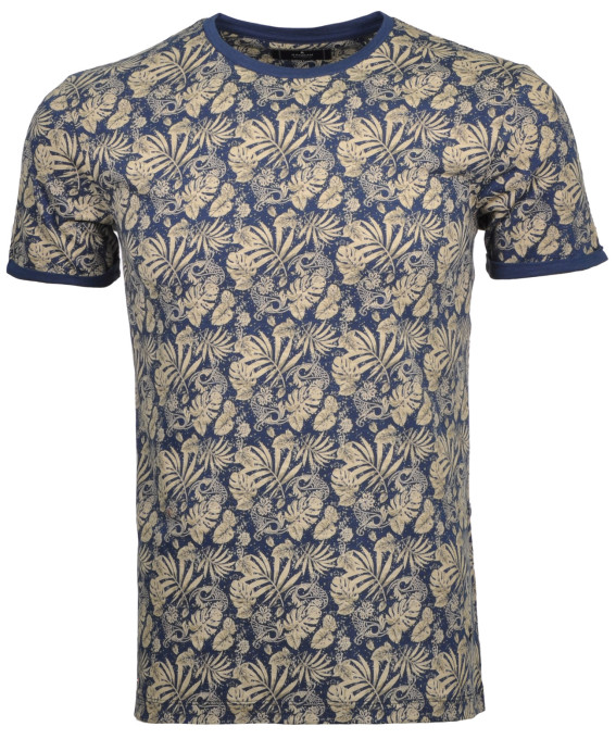 Ragman Onlineshop T Shirt Mit Allover Druck Herrenmode Online Kaufen