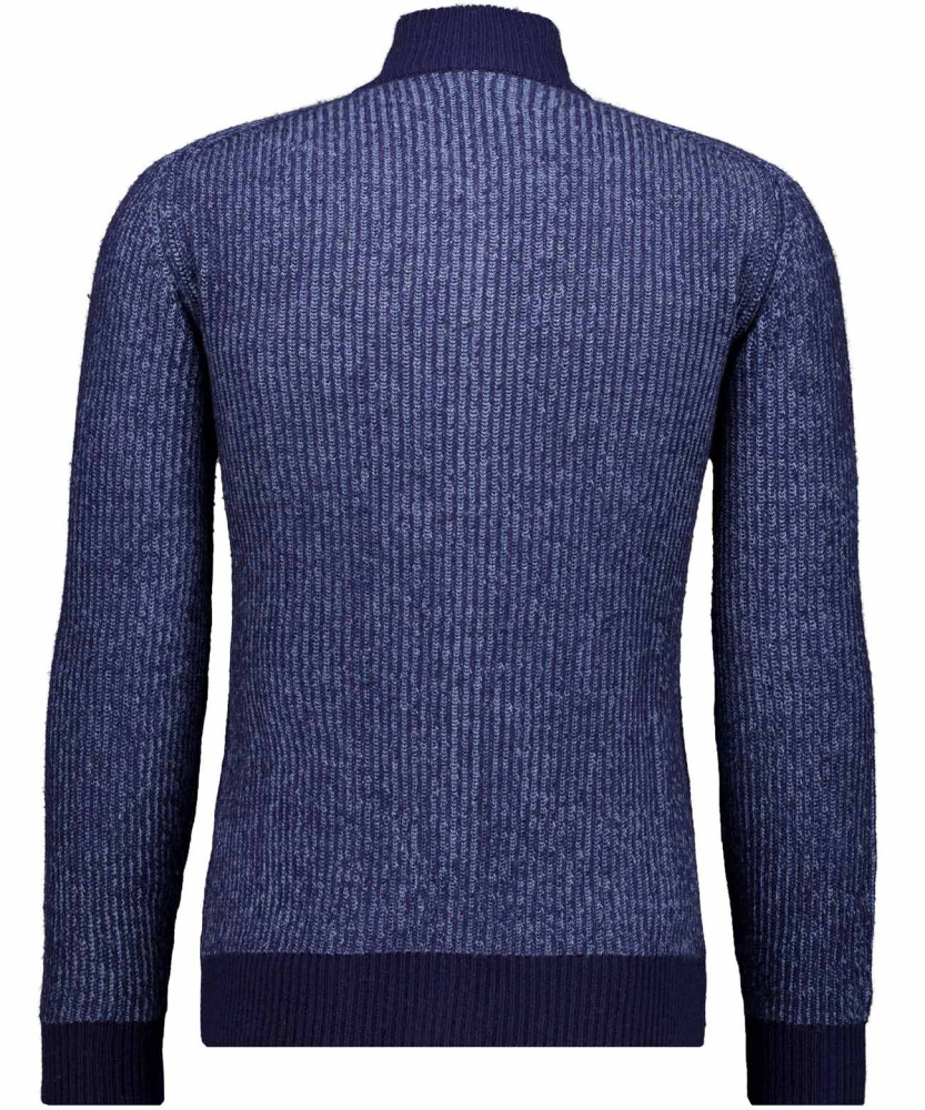 Strickjacke mit Stehkragen, Bicolour