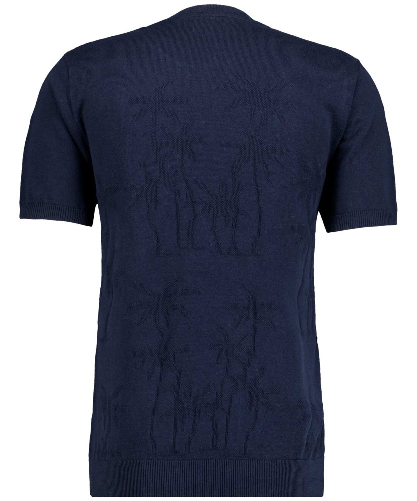 Strickpullover mit Palmen-Motiv, kurzarm