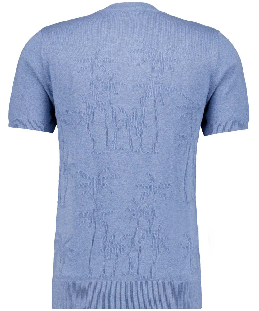 Strickpullover mit Palmen-Motiv, kurzarm