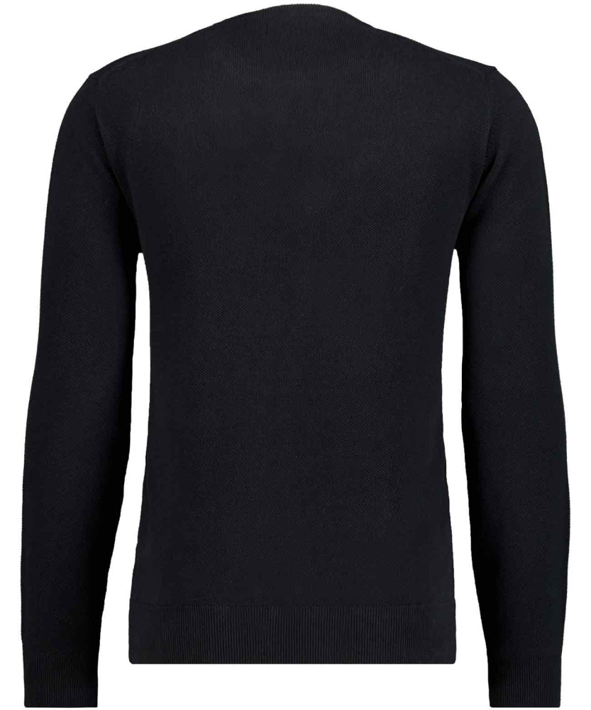 Knitted pullover round neck, with ricecorn optic