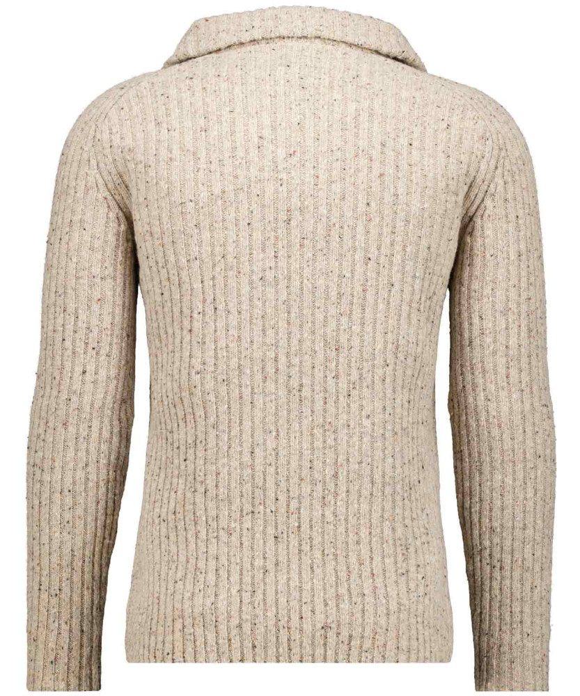 Strickpullover mit Troyer-Kragen