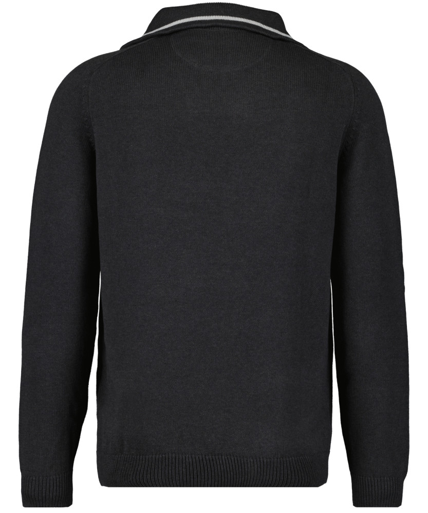 Strickpullover mit Troyer-Kragen