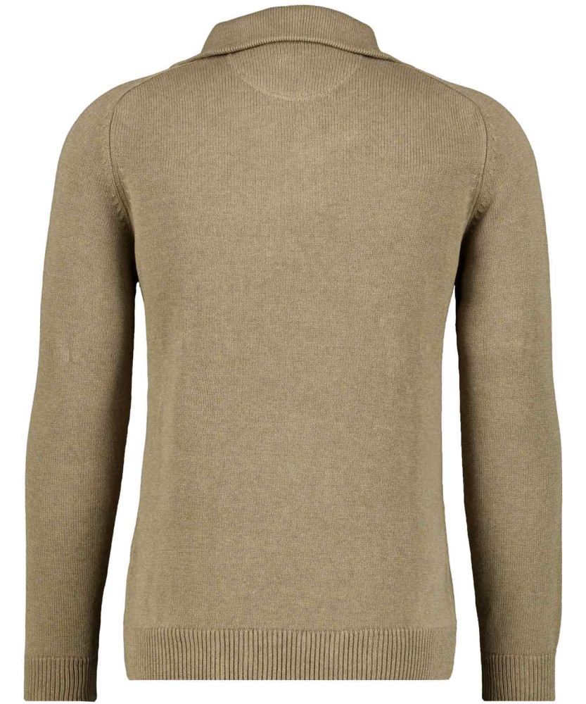 Strickpullover mit Troyer-Kragen