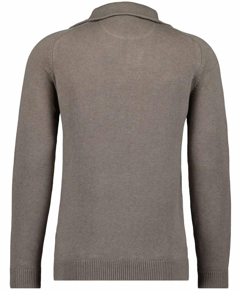 Strickpullover mit Troyer-Kragen, Extra lang