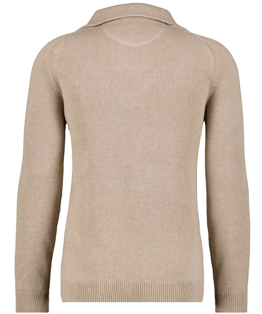 Strickpullover mit Troyer-Kragen, Extra lang