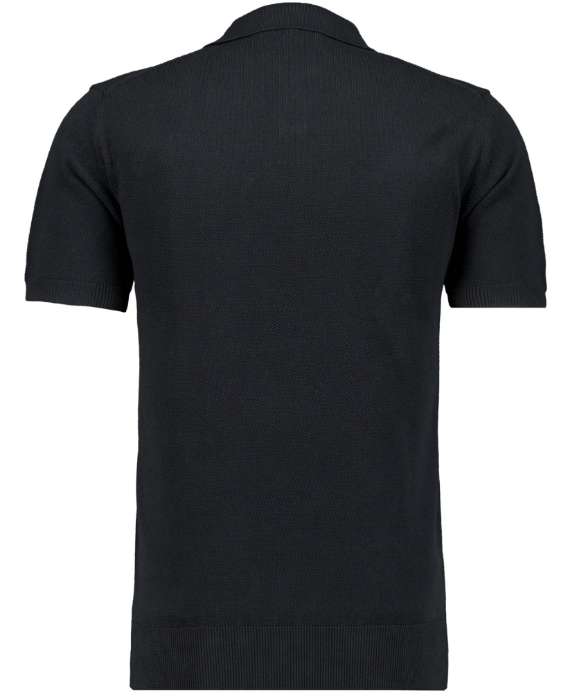 Knitted sweater short sleeve, resort collar