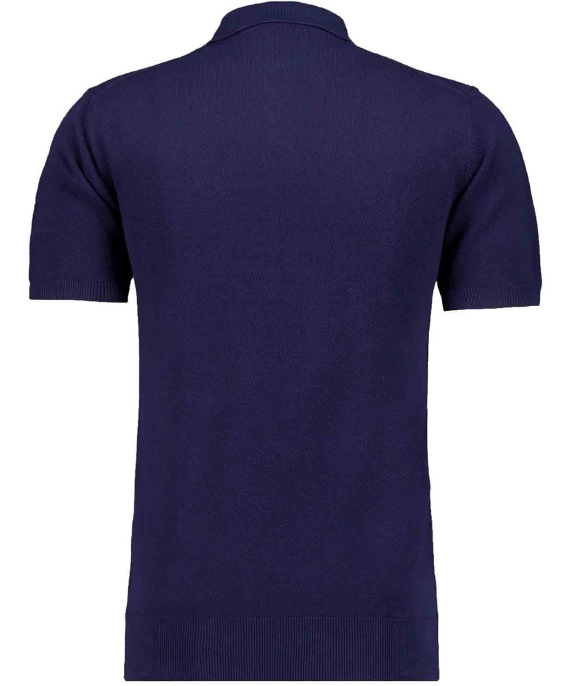 Strick-Pullover Kurzarm, Resortkragen