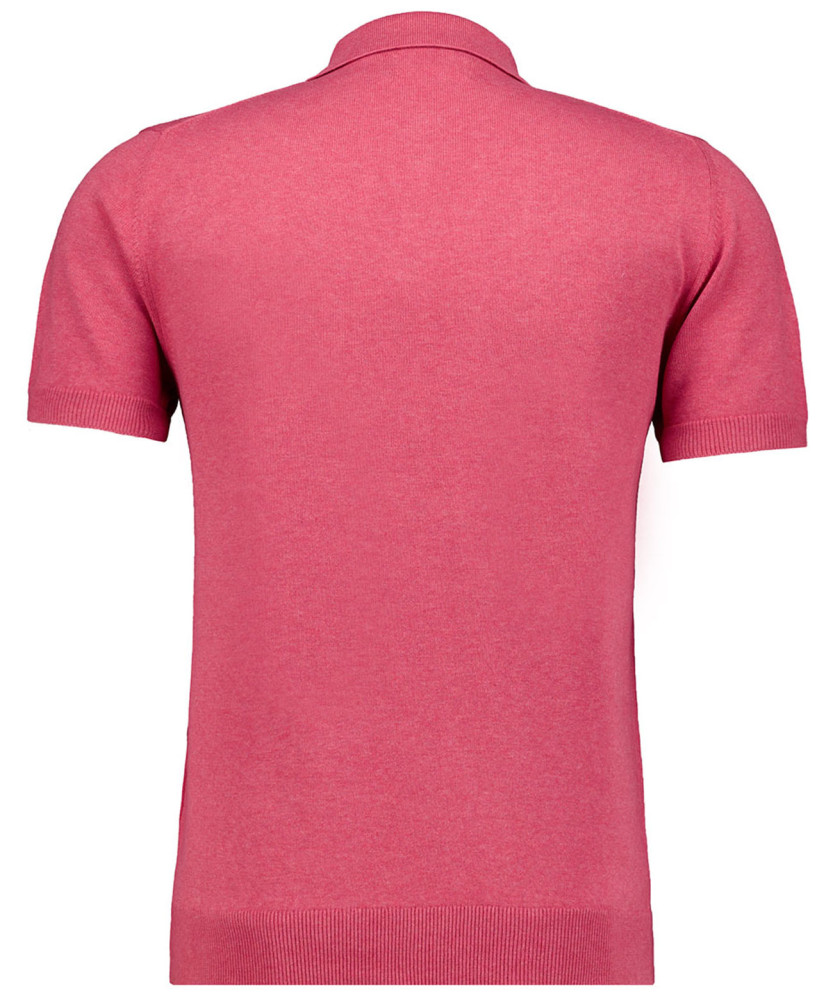 Knitted sweater short sleeve, polo collar