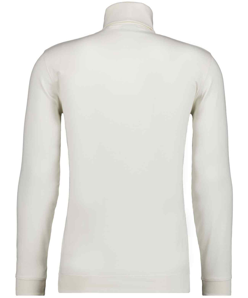 Pima turtle neck shirt with bottom rib