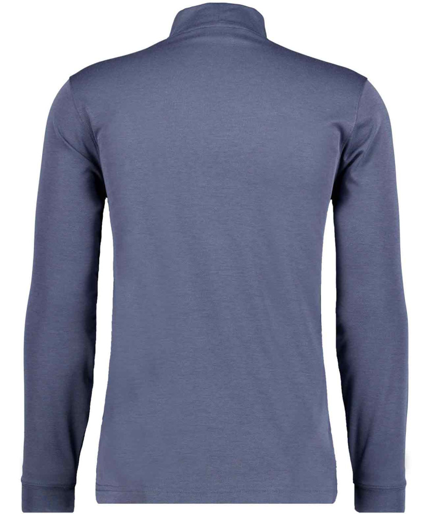 Softknit shirt long sleeve with stand up collar