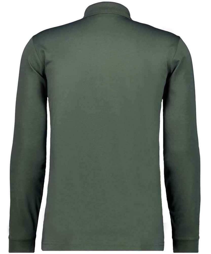 Poloshirt softknit with chest pocket, long sleeve