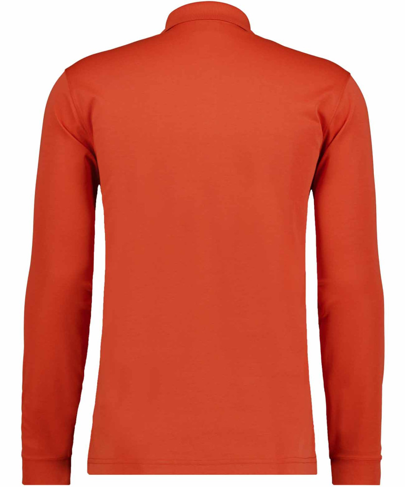 Softknit-Polo mit Brusttasche, Langarm