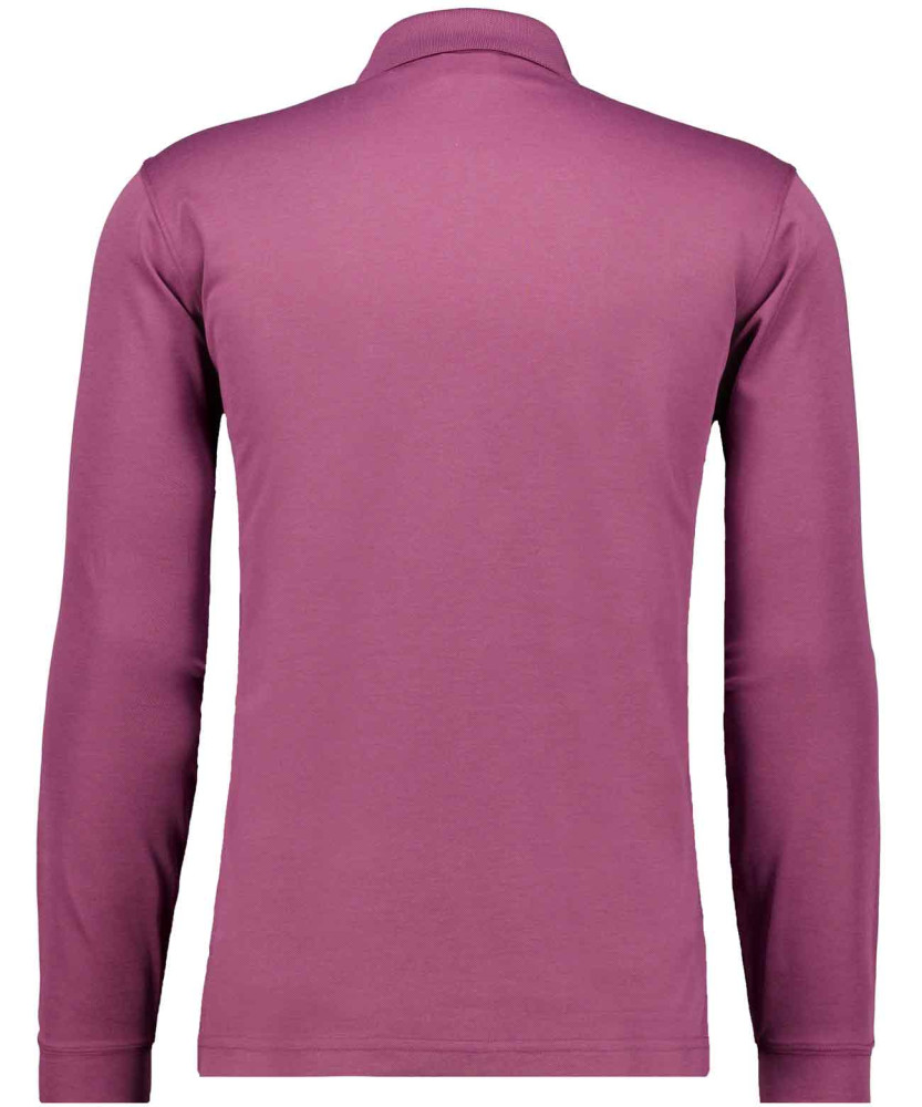 Softknit-Poloshirt mit Reissverschluss, Langarm