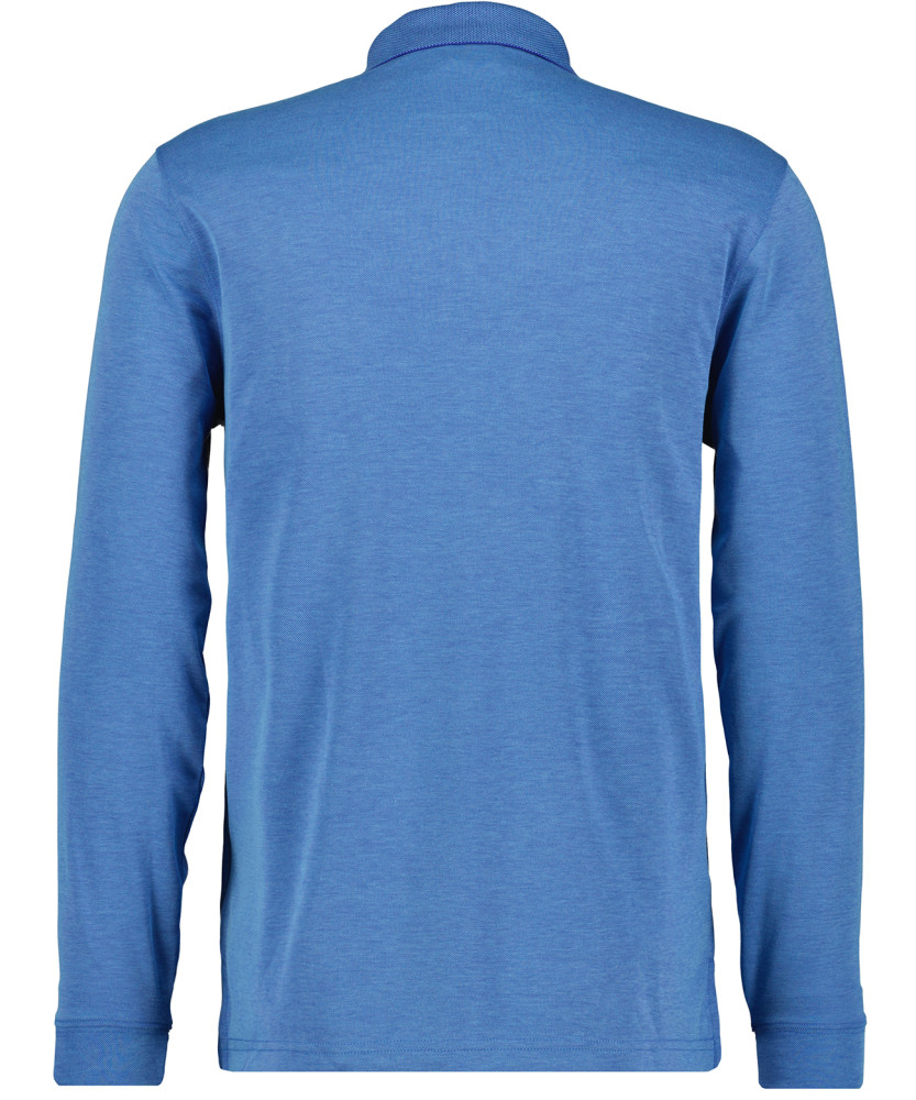 Softknit-Poloshirt Langarm mit Zip