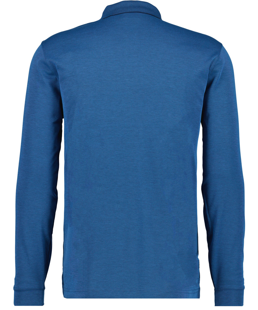 Softknit-Poloshirt mit Reissverschluss, Langarm