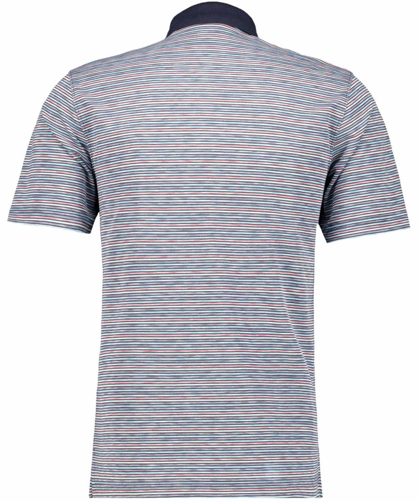 Softknit polo striped, short sleeve