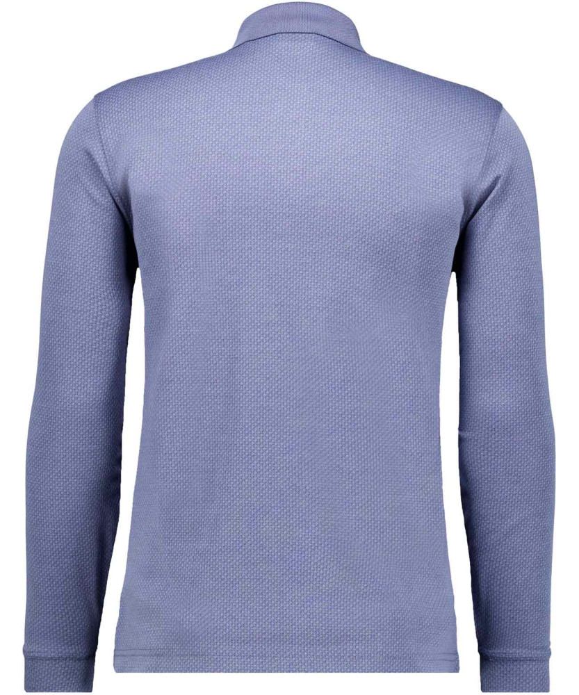 Softknit poloshirt Jacquard, long sleeve
