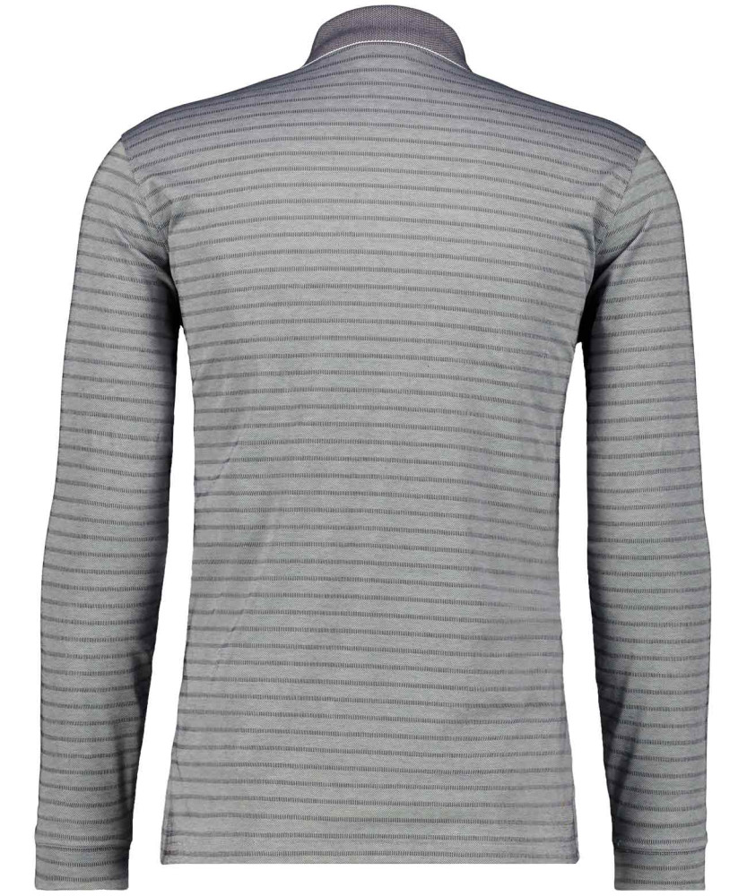 Softknit-Poloshirt gestreift, Langarm