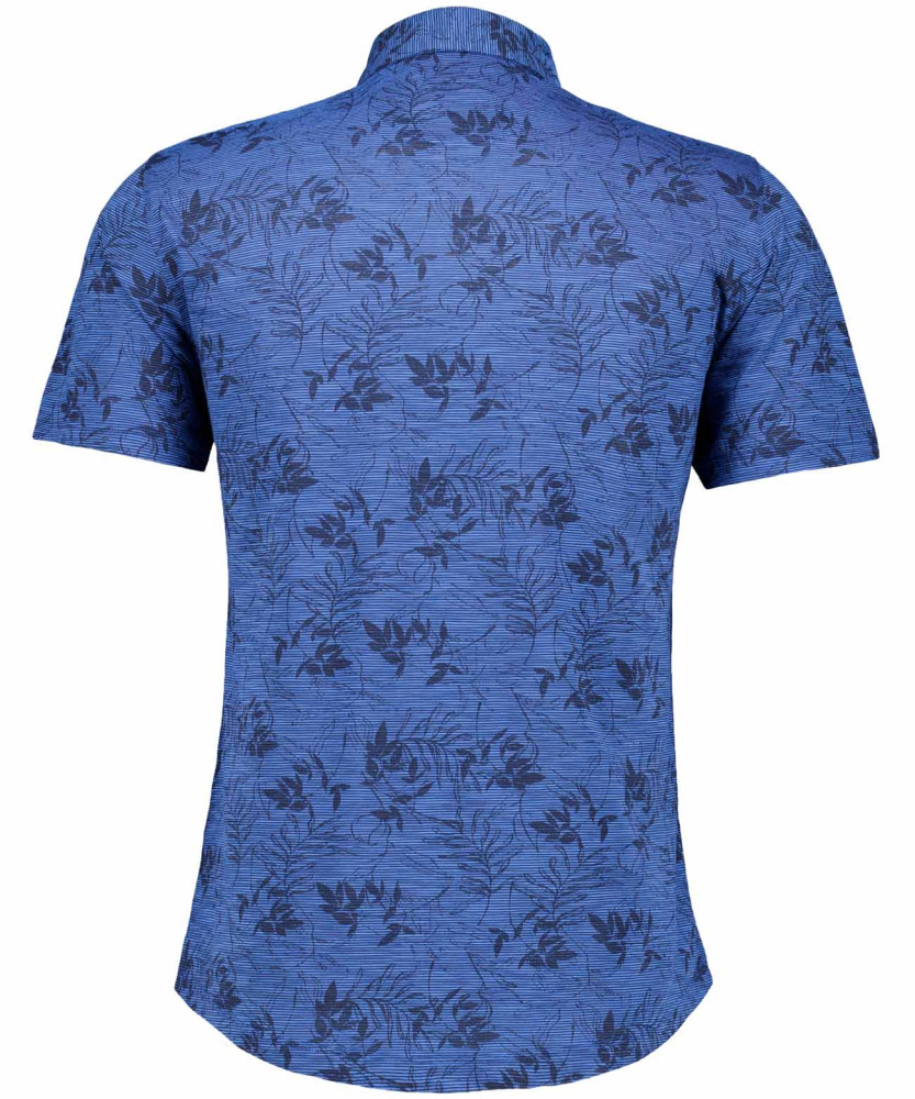 Softknitpolo gestreift, mit Print