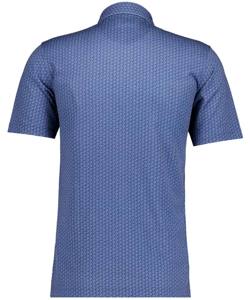 Softknit-Polo mit Multiprint, kurzarm