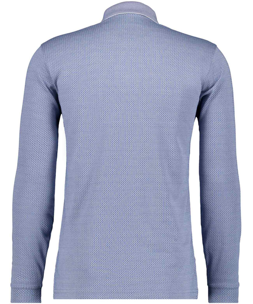 Softknit poloshirt jacquard, Langarm