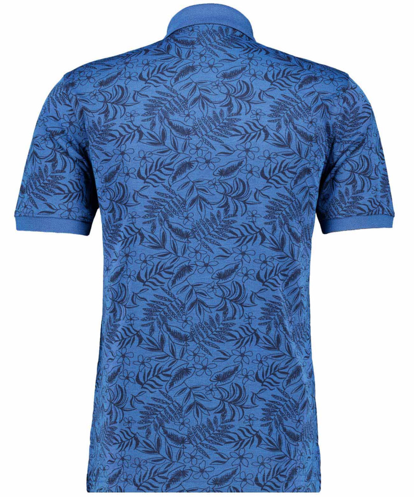 Softknit-Polo mit Alloverprint, kurzarm