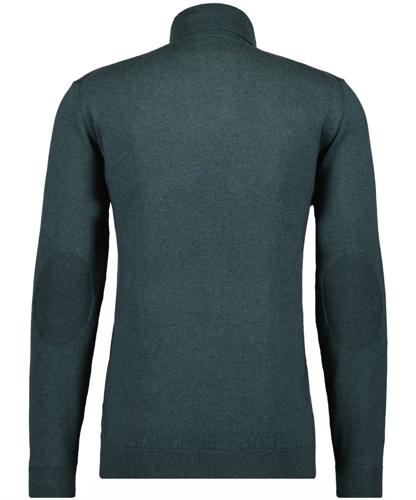 Knitted pullover with roll neck, cotton/cashmere