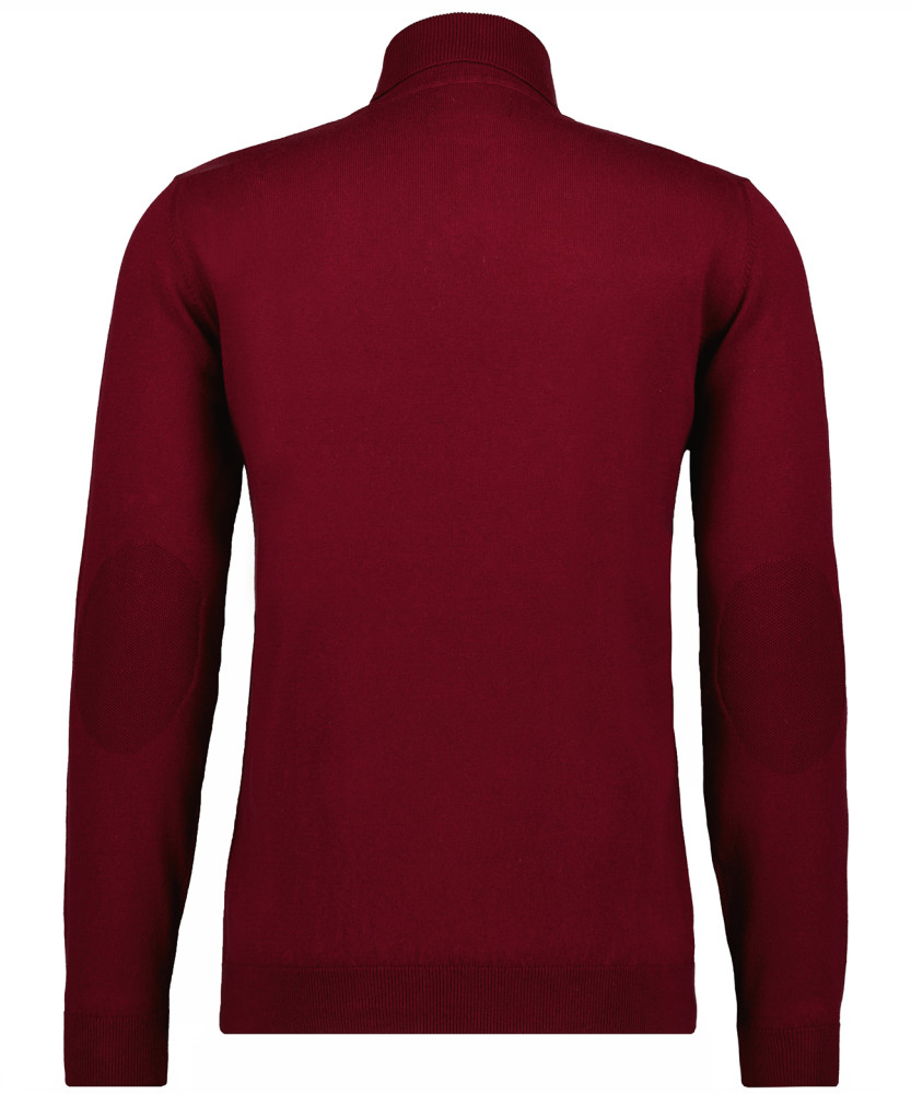 Knitted pullover with roll neck, cotton/cashmere