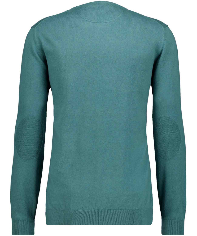 Knitted pullover with round neck, cotton/cashmere